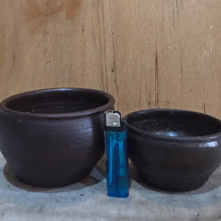 [BUNJANG] Antique Onggi Serving Bowl and Tea Bowl Set / 옛날 옹기 퇴수기와 다완 2점