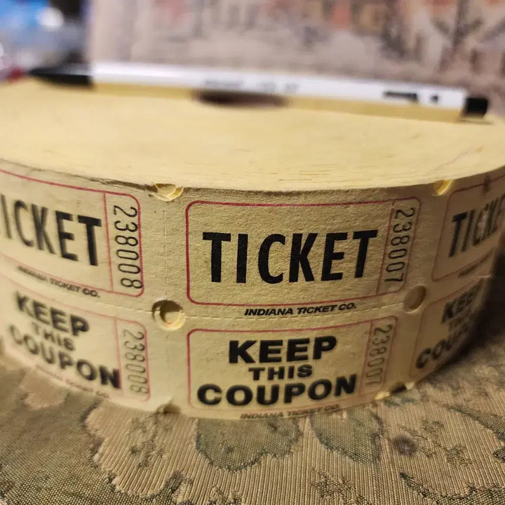 [BUNJANG] Raffle Ticket Roll (16.3cm Diameter) / USA 티켓은 주로 이벤트, 축제, 경품권 추첨권 응모권 등에서 입장 확