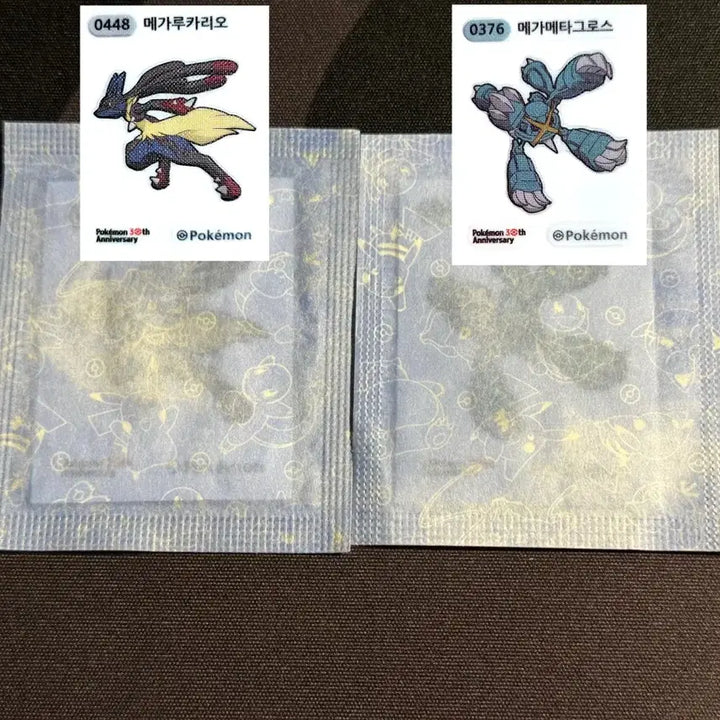 [BUNJANG] Pokemon Stickers Mega Lucario, Mega Metagross Bundle Set / 포켓몬 띠부씰 메가루카리오, 메가메타그로스