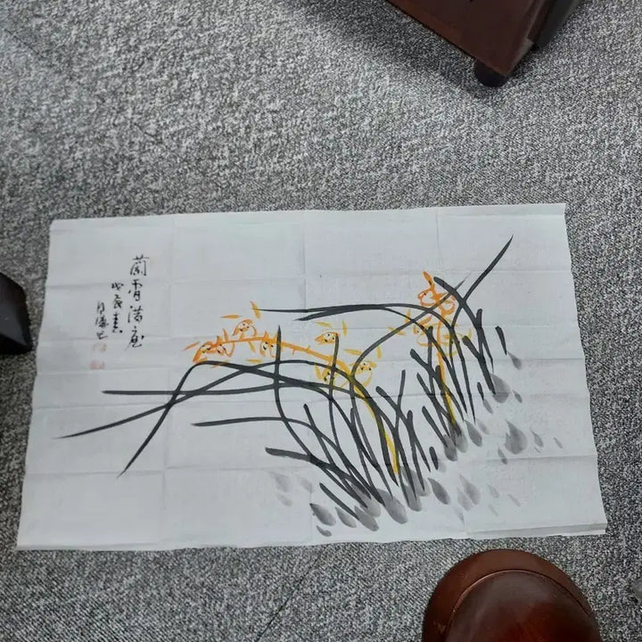 [BUNJANG] Kwak Nam-bae Oriental Painting Orchid / 백포 곽남배 (동양화 난초 그림)
