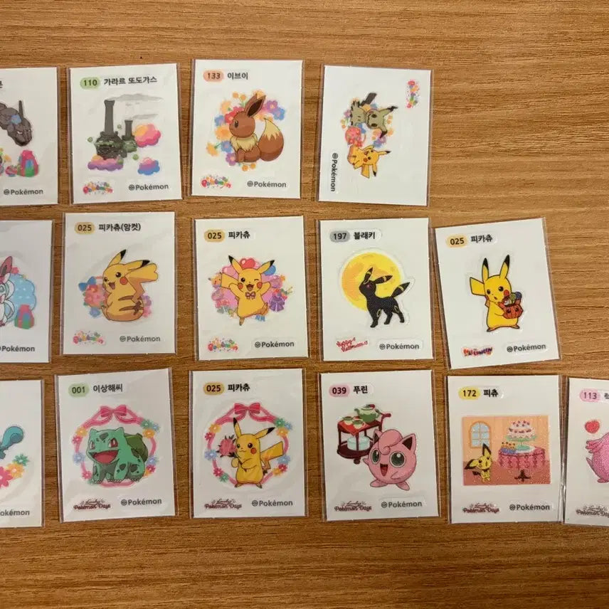 [BUNJANG] Pokemon Event Stickered Set / 포켓몬 이벤트 띠부씰 일괄