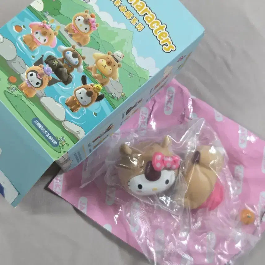 [BUNJANG] Sanrio Relaxed Capybara Kitty Figure / 산리오 느긋한 카피바라 키티