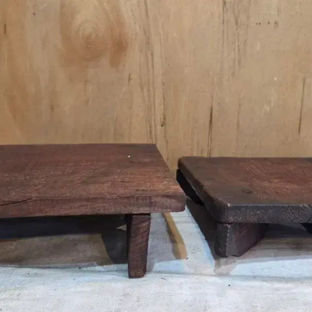 [BUNJANG] Vintage Wooden Tea Tray Set (2 pieces) / 고태미 좋고 튼튼한 옛날 나무 편대 2점
