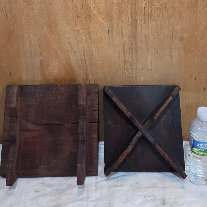 [BUNJANG] Vintage Wooden Tea Tray Set (2 pieces) / 고태미 좋고 튼튼한 옛날 나무 편대 2점