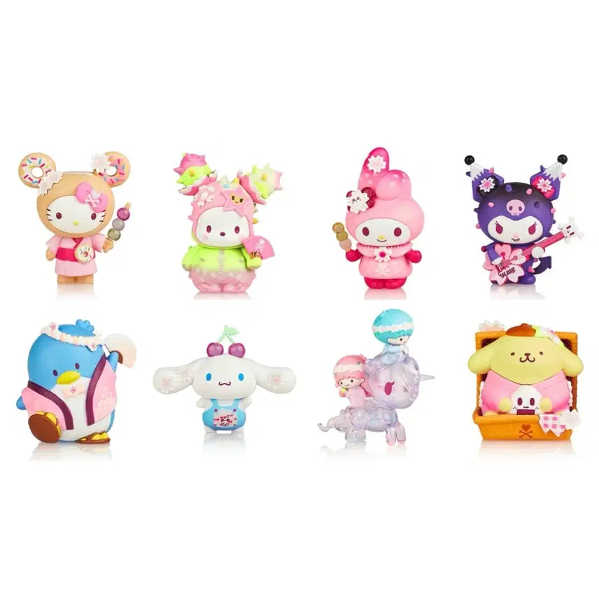 [BUNJANG] Kinkirobot Tokidoki x Hello Kitty &amp; Friends Sakura Edition Figures (Set of 8) / 킨키로봇 토키도키 X 헬로우키티와 친구들 사쿠라 피규어 8종