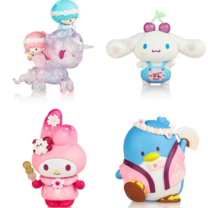 [BUNJANG] Kinkirobot Tokidoki x Hello Kitty &amp; Friends Sakura Edition Figures (Set of 8) / 킨키로봇 토키도키 X 헬로키티와 친구들 사쿠라 피규어 8종