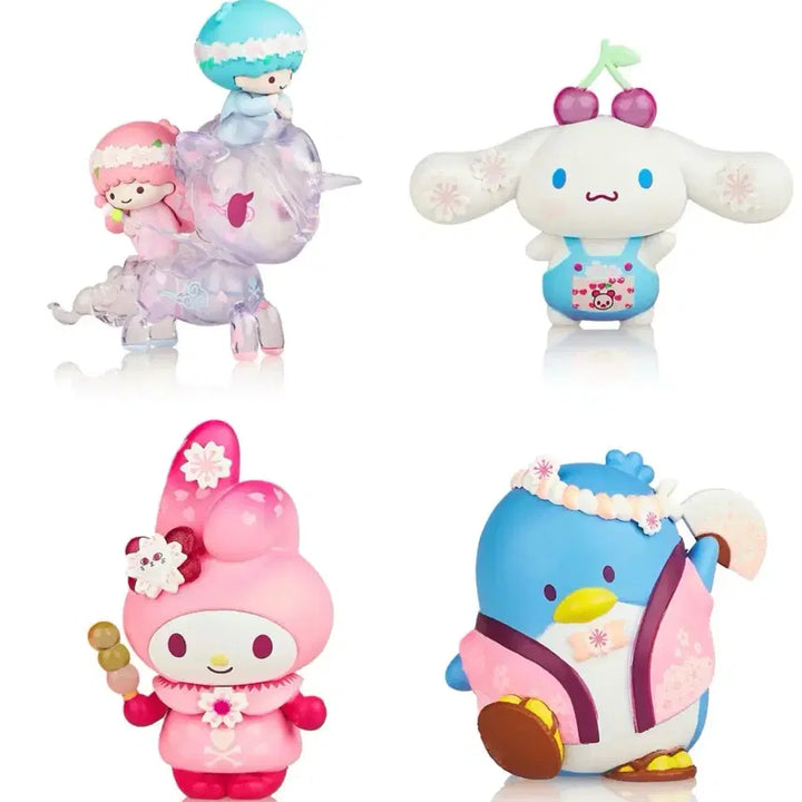 [BUNJANG] Kinkirobot Tokidoki x Hello Kitty &amp; Friends Sakura Edition Figures (Set of 8) / 킨키로봇 토키도키 X 헬로키티와 친구들 사쿠라 피규어 8종