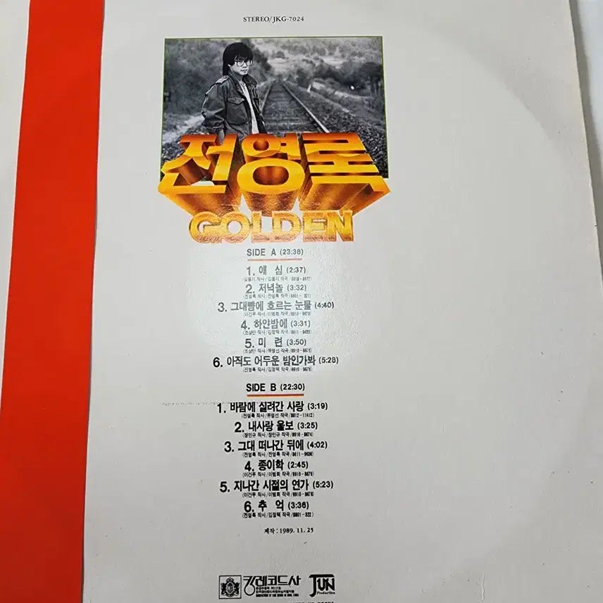 [BUNJANG] Jeon Young Rok Golden LP Vinyl Record / 전영록 골든 LP판
