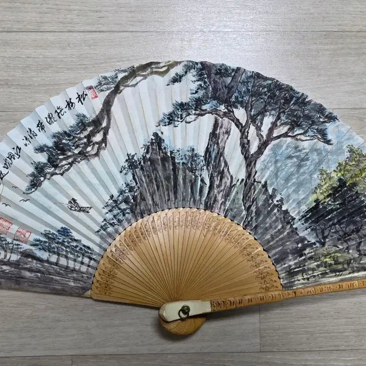 [BUNJANG] 15-Panel Hapjukseon Folding Fan with Traditional Painting / 합죽선 (15마디)