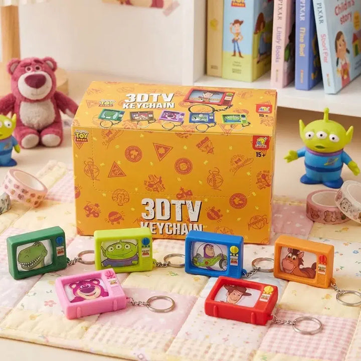 [BUNJANG] Disney Pixar Toy Story Lotso 3D TV Keychain / 토이스토리 테레비 TV 키링 - 랏소