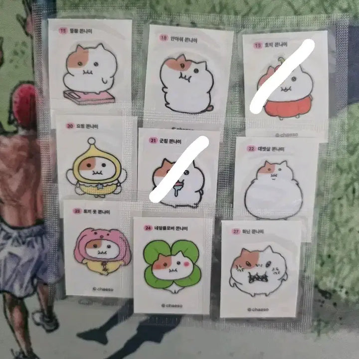 [BUNJANG] Jjonnyami Sticker Collection / 쫀냐미 띠부씰 판매...6번,12번,17번,18번,25번,30번