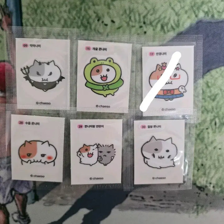 [BUNJANG] Jjonnyami Sticker Collection / 쫀냐미 띠부씰 판매...6번,12번,17번,18번,25번,30번