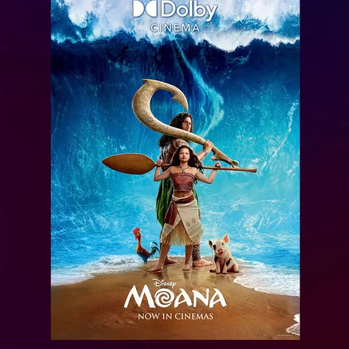 [BUNJANG] Moana Dolby Poster &amp; Original Ticket Bundle / [모아나] (2종) 돌비 포스터, 오리지널 티켓