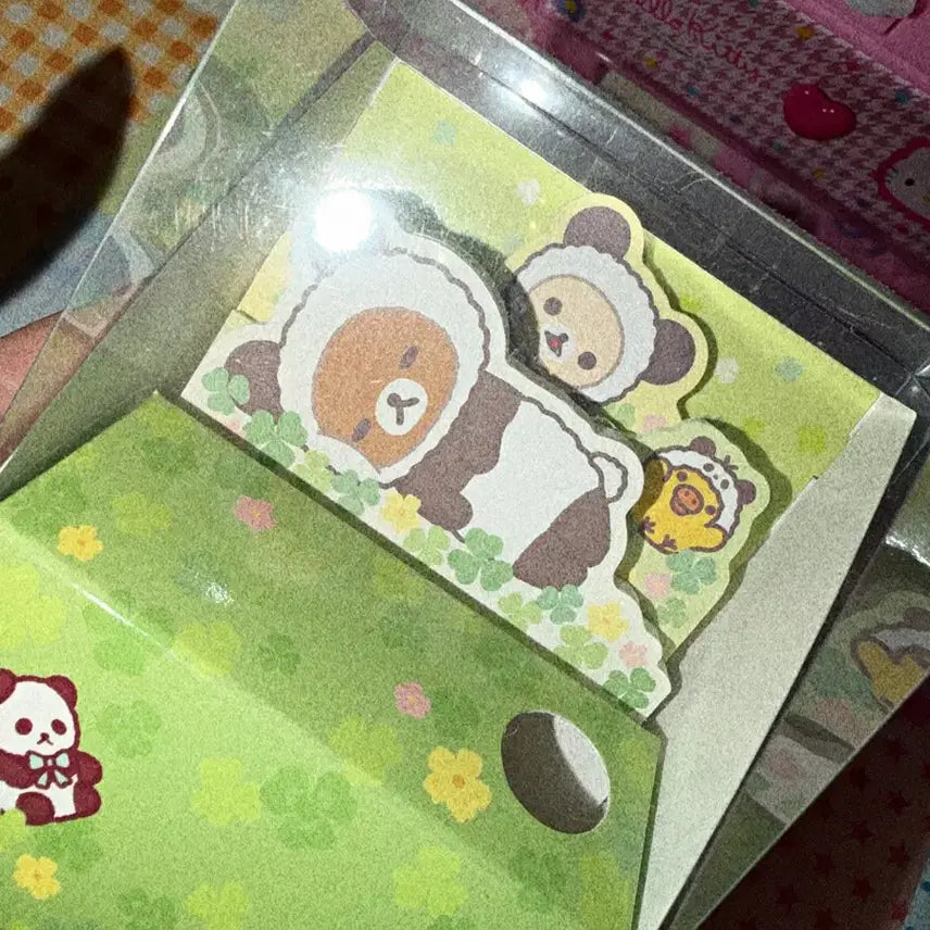 [BUNJANG] Rilakkuma Panda &amp; Korilakkuma Memo Pad / 판다 리락쿠마 코리락쿠마 키이 메모지