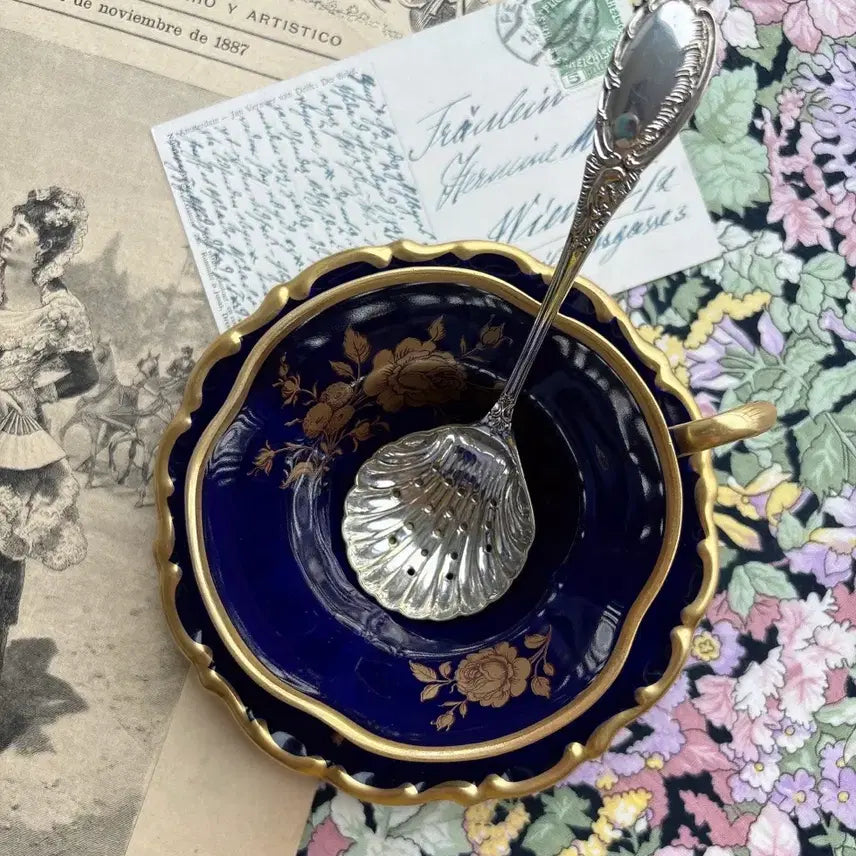 [BUNJANG] M.L &amp; Co. Silverplate Tea Strainer / 영국 앤틱 M.L &amp; Co 실버플레이트 티스트레이너