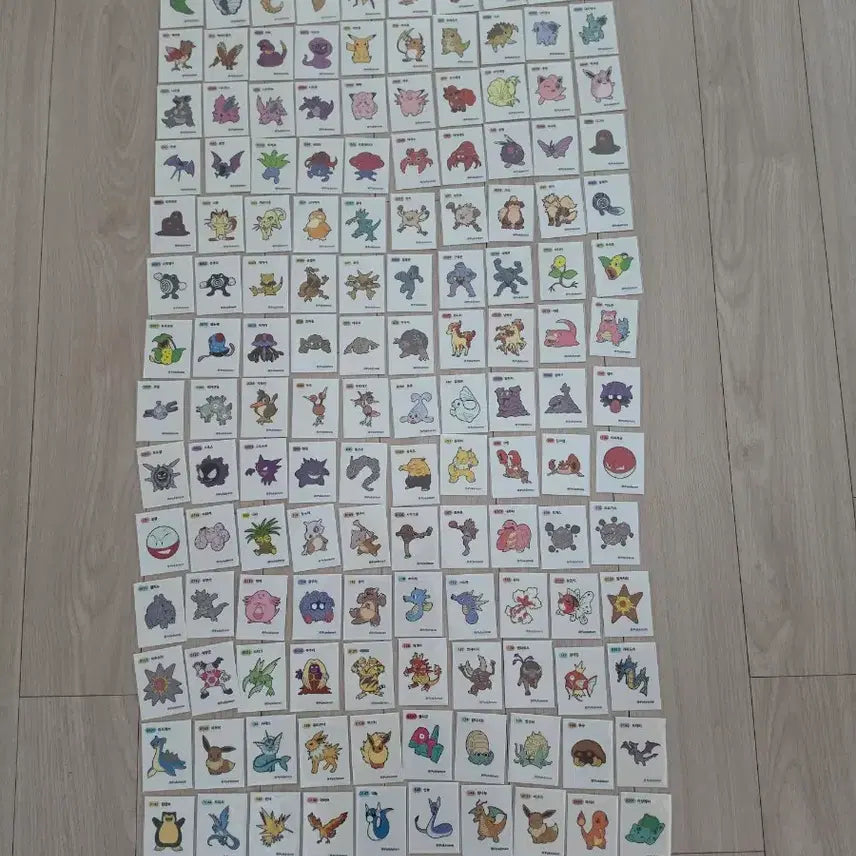 [BUNJANG] Pokemon Stickers Gen 1 (150pcs) &amp; Gen 2 (116pcs) Bundle Set / 포켓몬 띠부씰 1세대 150장과 2세대 116종 전종 일괄판매합니다