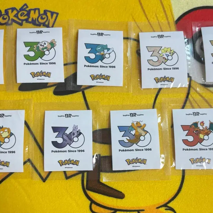 [BUNJANG] Baskin Robbins Pokemon 30th Anniversary Sticker / 베라 포켓몬 30주년 스티커