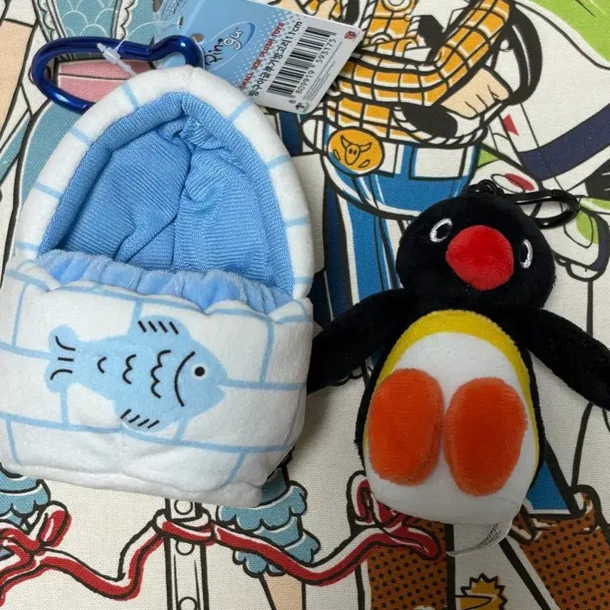 [BUNJANG] Pingu Igloo Plush Keychain / [새상품] 핑구 이글루 인형 키링