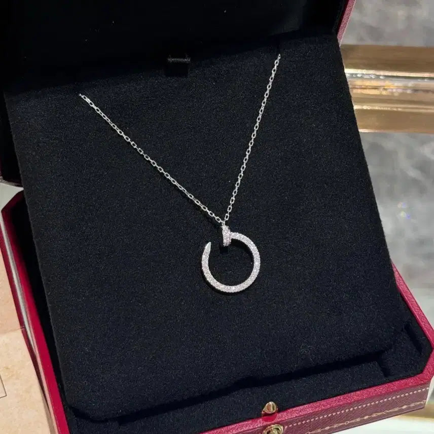 [BUNJANG] Cartier 18K White Gold Diamond Necklace / 까르띠에 18K 골드 다이아몬드 목걸이 커플용 화이트골드