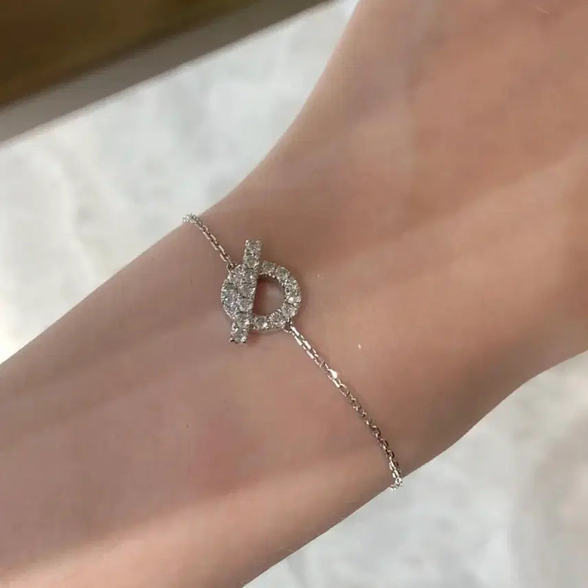 [BUNJANG] Hermes Finesse Mini Q Diamond Bracelet White Gold / 에르메스 피네스 미니Q 다이아 브레이슬릿 화이트골드
