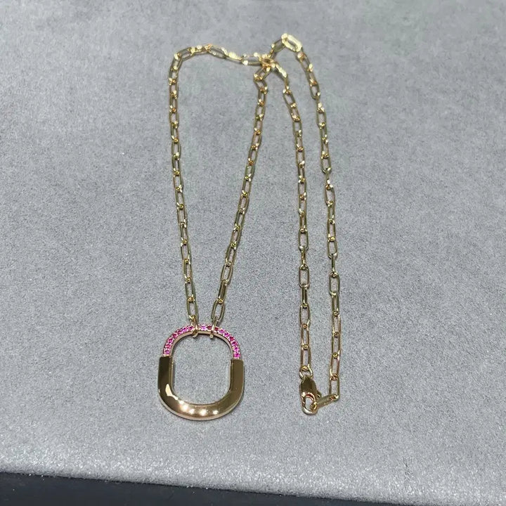 [BUNJANG] Tiffany &amp; Co. Lock Medium Diamond Pave Necklace / 티파니 락 미디엄 다이아 세팅 목걸이