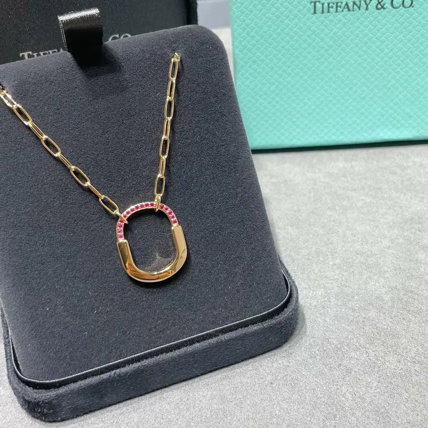 [BUNJANG] Tiffany &amp; Co. Lock Medium Diamond Pave Necklace / 티파니 락 미디엄 다이아 세팅 목걸이