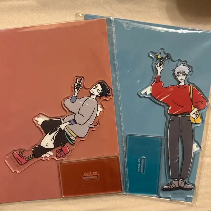 [BUNJANG] Jujutsu Kaisen JoJo Town Ending Collaboration Set Geto &amp; Gojo Acrylic Stands (Bundle, Sealed) / 일괄/미개봉 새상품)주술회전 조조타운 엔딩 콜라보 게토 고죠 아크릴