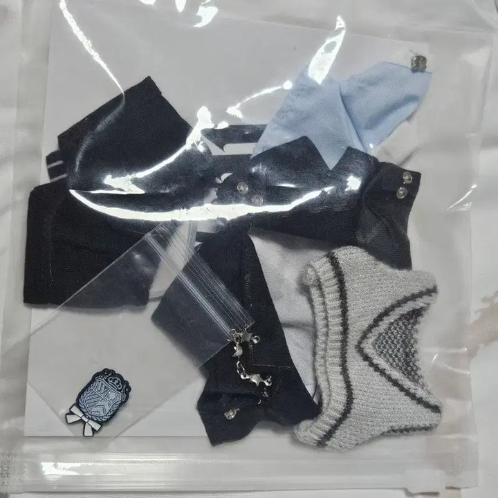 [BUNJANG] Woobel 10cm Doll Clothes Cotton College Navy / 우블 10cm 인형옷 코튼컬리지 네이비