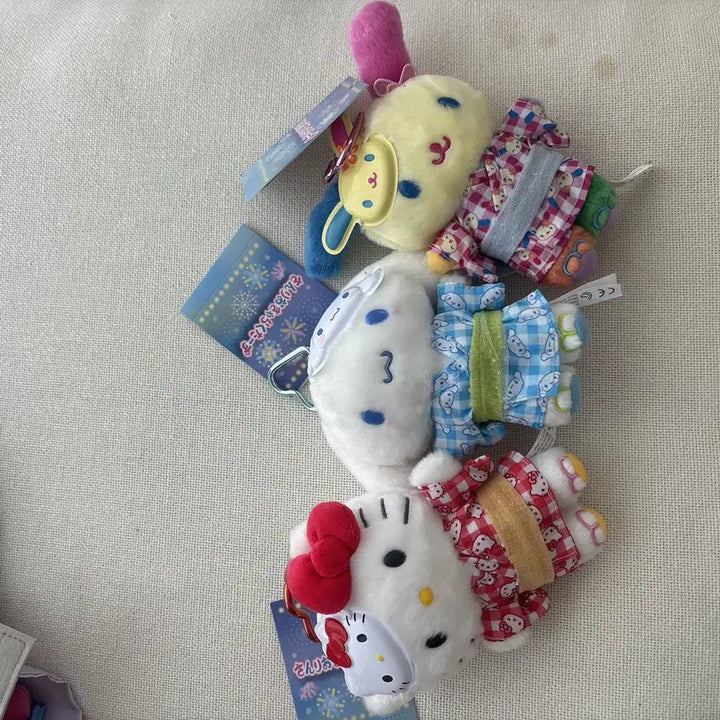 [BUNJANG] Sanrio Characters Sparkling Summer Festival Mascot Plush Charm Usahana / 산리오 캐릭터 반짝 썸머 축제 마스코트 인형 키링 우사하나
