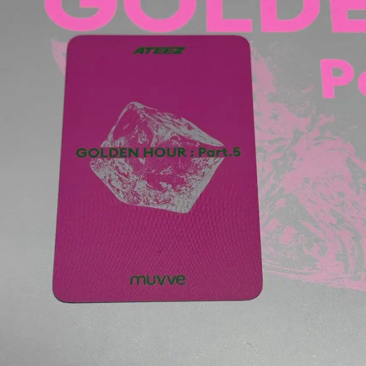 [BUNJANG] ATEEZ 14th Mini Album GOLDEN HOUR Part.5 Pink LP Version Jongho Photocard / 에이티즈14번째 미니 앨범 골든 아워 파트 5 핑크 LP 버전 종호 포카