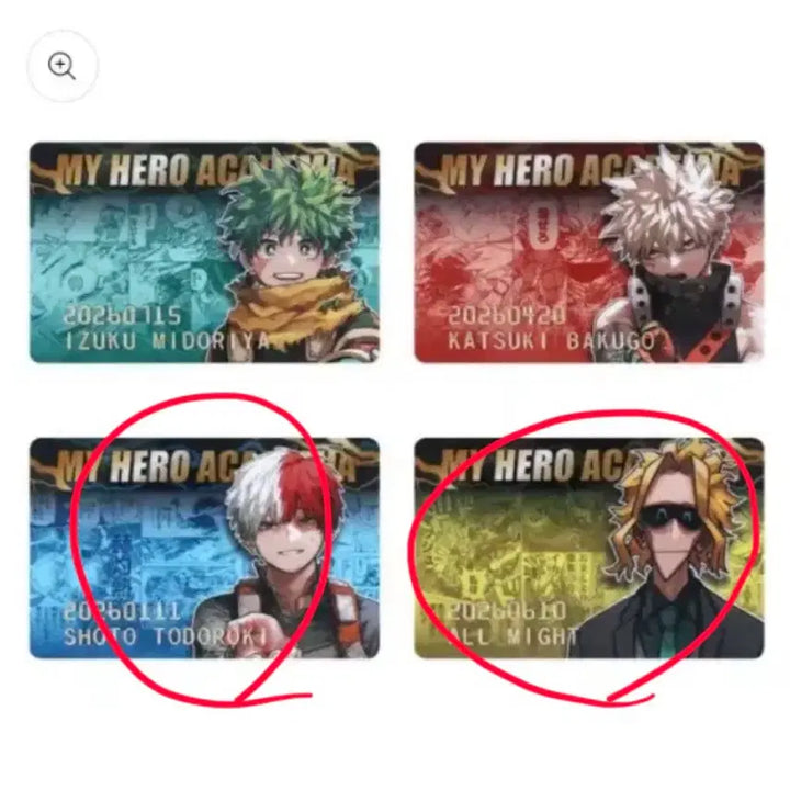 [BUNJANG] My Hero Academia 2026 Birthday Card Set (2 Types) / 나히아 히로아카 2026 버스데이카드 2종
