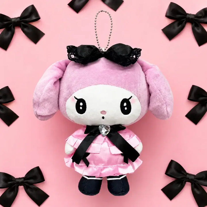 [BUNJANG] Sanrio My Melody Meromero Mascot Pouch Keychain / 산리오 정품 메로쿠로 마이멜로디 마스코트 파우치 키링