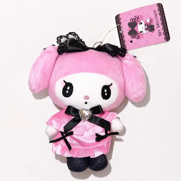 [BUNJANG] Sanrio My Melody Meromero Mascot Pouch Keychain / 산리오 정품 메로쿠로 마이멜로디 마스코트 파우치 키링
