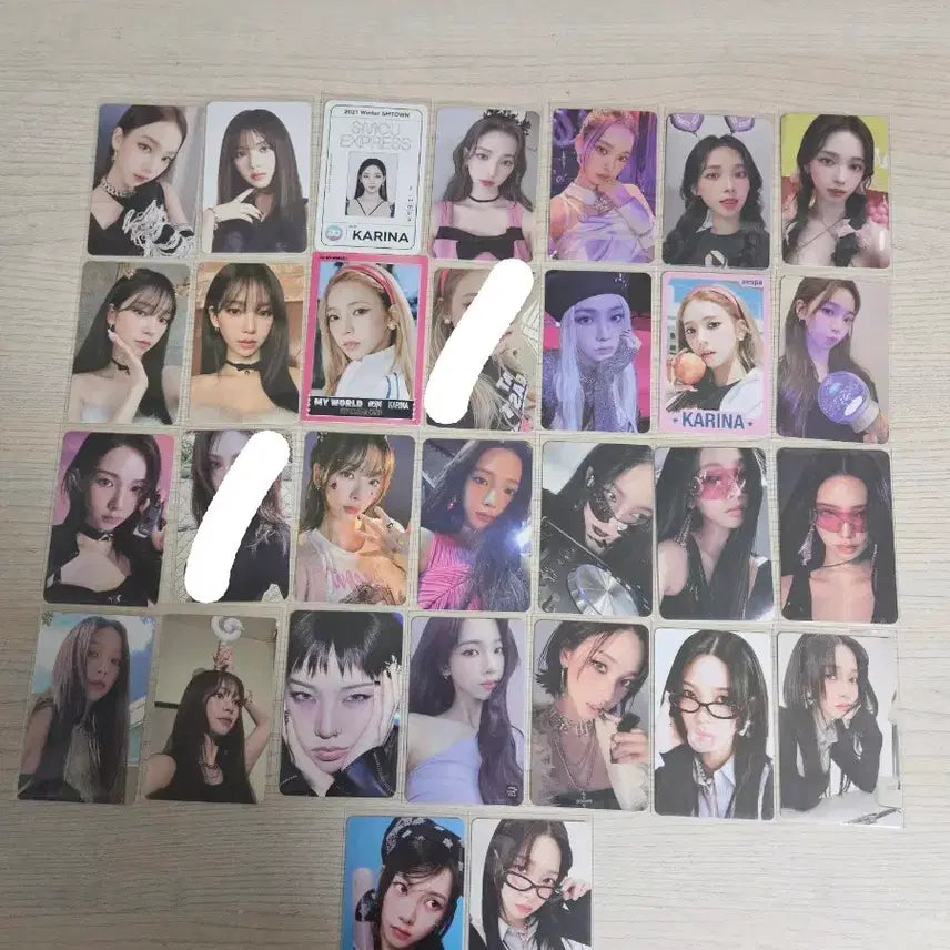 [BUNJANG] Aespa Karina Photocard Bundle Set (28 cards) / 에스파 카리나 포카 양도 일괄 27장