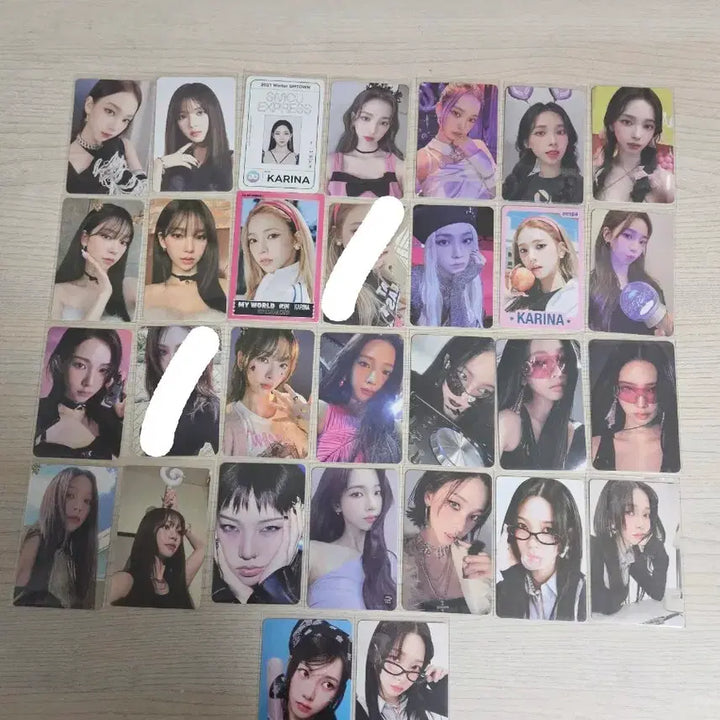 [BUNJANG] Aespa Karina Photocard Bundle Set (28 cards) / 에스파 카리나 포카 양도 일괄 27장