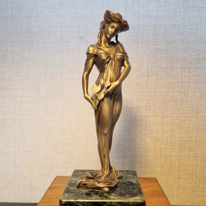[BUNJANG] 1987 Chilmark Sibyl Pewter Sculpture (Limited Edition 742/2500) - Art Nouveau Style / 1987년 미국 한정판 주석 조각작품 [예언자 여인 SIBYL]
