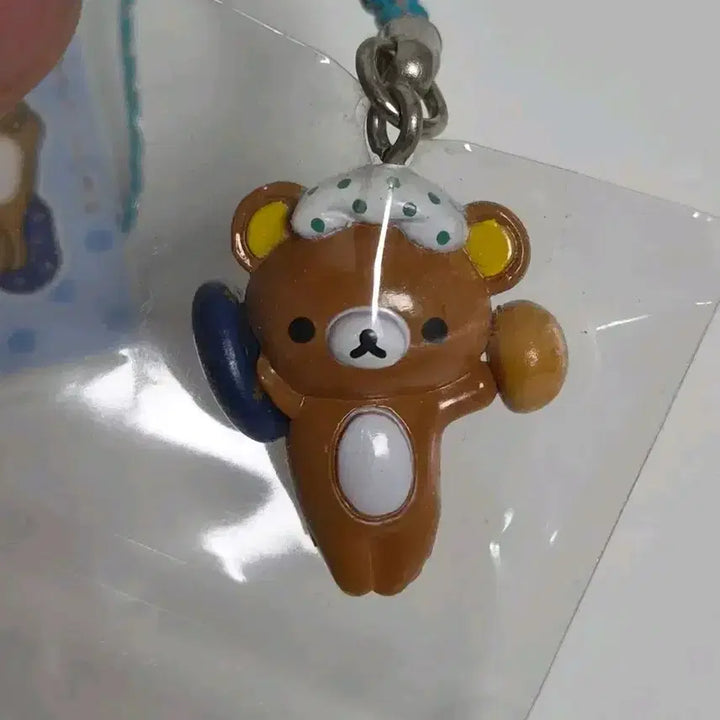 [BUNJANG] San-X Rilakkuma Steamed Bun Onsen Strap Keychain Vintage / 산엑스 리락쿠마 스트랩 키링 고전 빈티지 찐빵 온천