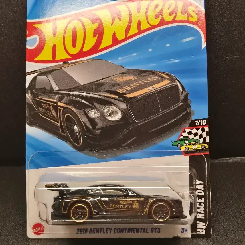 [BUNJANG] Hot Wheels 2018 Bentley Continental GT3 Black Die-cast Model / 핫휠 2018 벤틀리 컨티넨탈 GT3 블랙 다이캐스트 미니지티