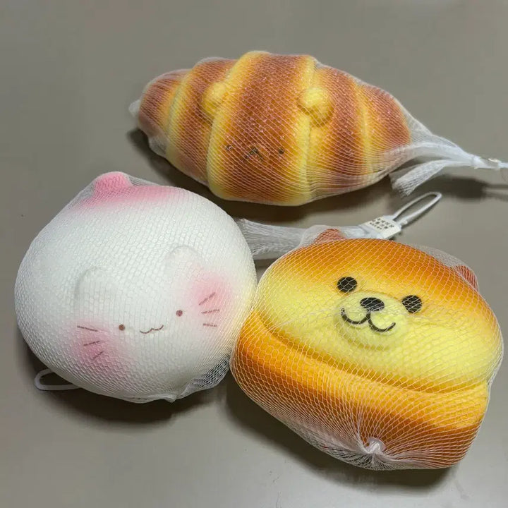 [BUNJANG] Bundle Set Cat Shiba Inu Croissant Bread Squishy New / [일괄] 빵 스퀴시 새상품 (고양이 시바견 크로와상)