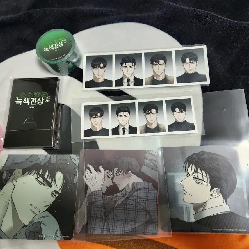 [BUNJANG] Noksaekjeonsang Mongri Illustration Proof Photo Photocard, Masking Tape, Coaster Set / 녹색전상 몽리 모펀 증명사진 일러스트 포토카드 마스킹 테이프 코스터 3종