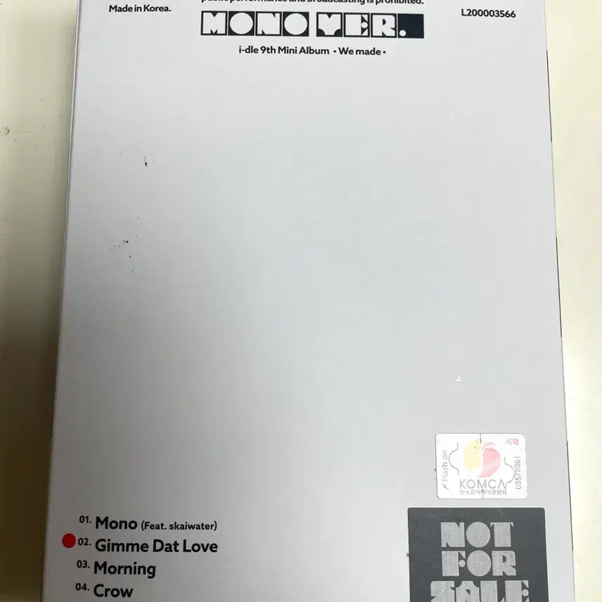 [BUNJANG]  (G)I-DLE We Made Mini Album Vol. 9 Sealed with All Members&