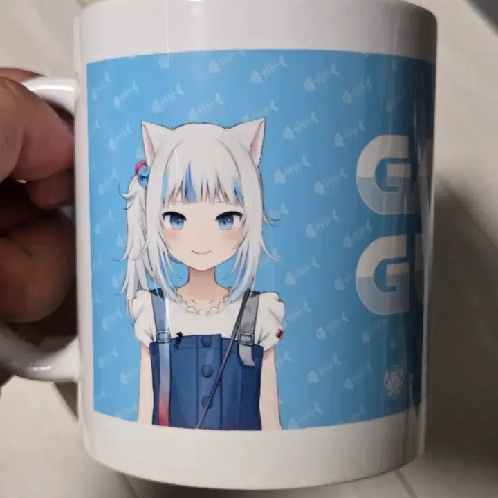 [BUNJANG] Hololive Air Boushi Gura Mug Cup / 홀로라이브 애니플러스 콜라보 가우르 구라 머그컵