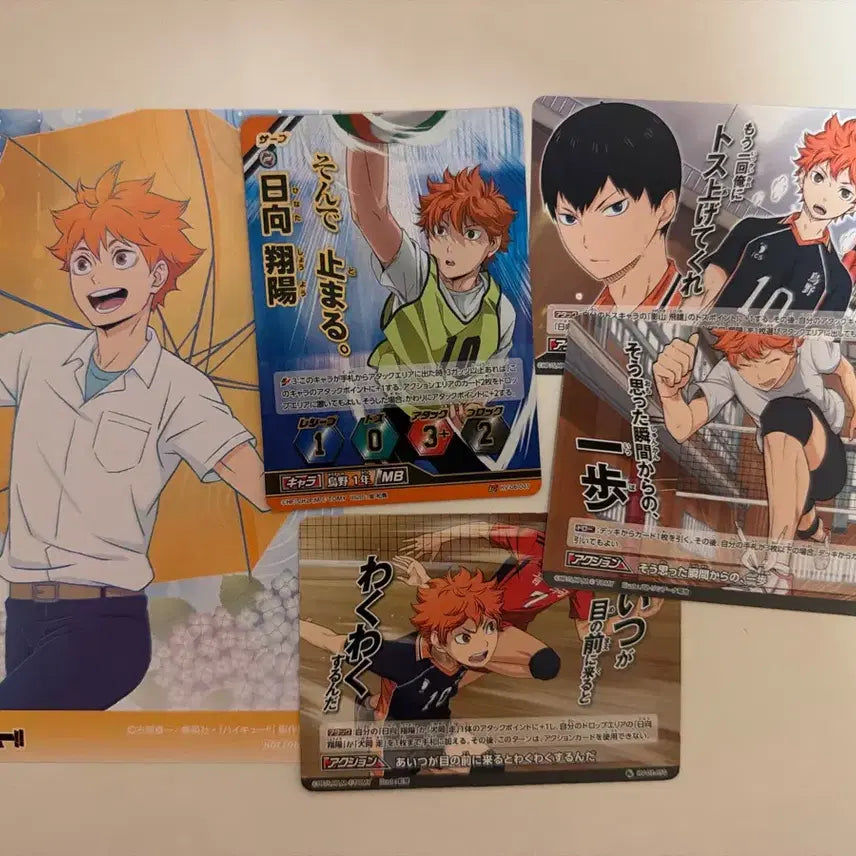 [BUNJANG] Haikyuu!! Shoyo Hinata Baka Card &amp; Postcard Bundle Set / 하이큐 히나타 쇼요 바보카, 엽서 일괄 세트