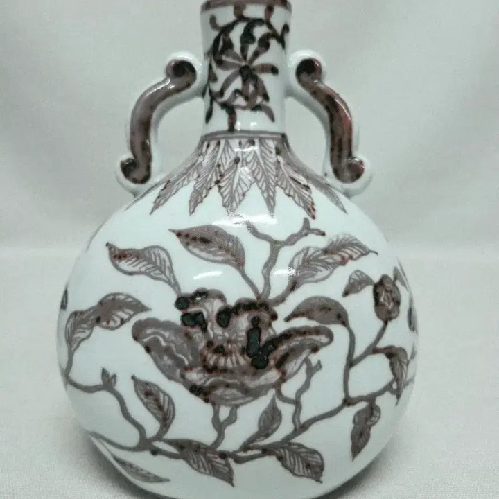 [BUNJANG] Ming Dynasty Glazed Red Flattened Vase / 중국도자기 유리홍 편병
