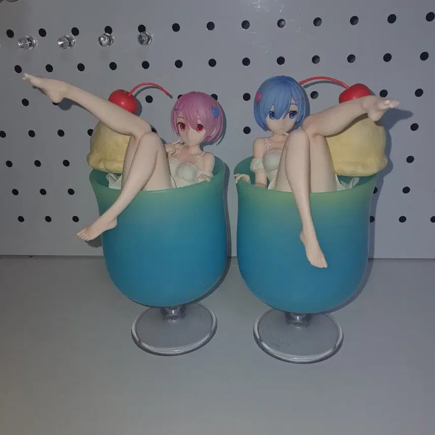 [BUNJANG] Re:Zero Rem Ram Cream Soda Figure Bundle Set / 리제로 렘 람 크림소다 피규어 일괄 세트