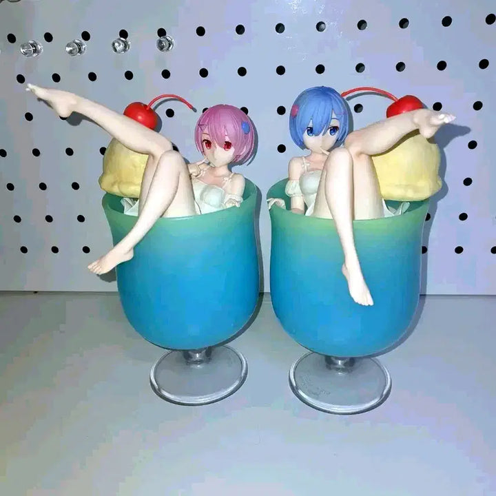 [BUNJANG] Re:Zero Rem Ram Cream Soda Figure Bundle Set / 리제로 렘 람 크림소다 피규어 일괄 세트