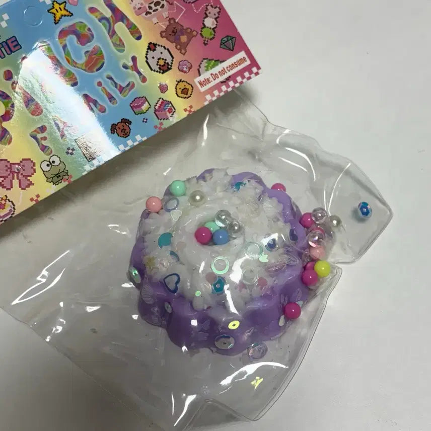 [BUNJANG] Handmade Pudding Donut Cake Slime / 수제 푸딩 도넛 케이크 말랑이 타바 슬랑이 토핑 슬라임