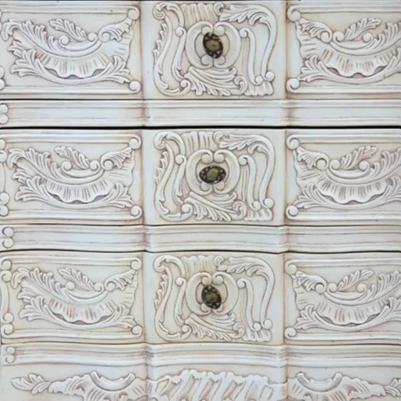 [BUNJANG] Antique French Shabby Chic Carved 3-Drawer Chest / 앤틱 프렌치 쉐비식 조각이 멋진 3단 서랍장