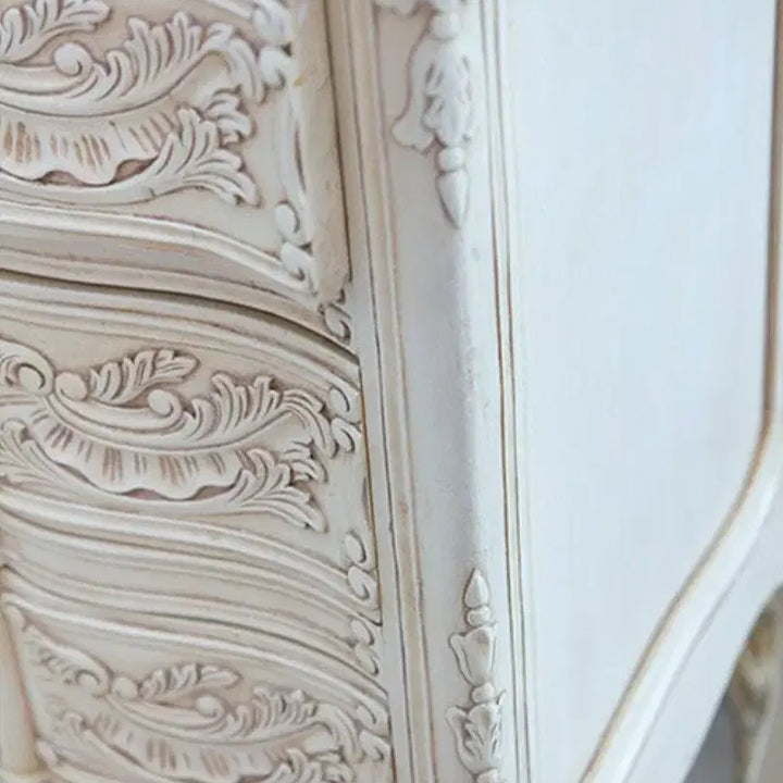 [BUNJANG] Antique French Shabby Chic Carved 3-Drawer Chest / 앤틱 프렌치 쉐비식 조각이 멋진 3단 서랍장