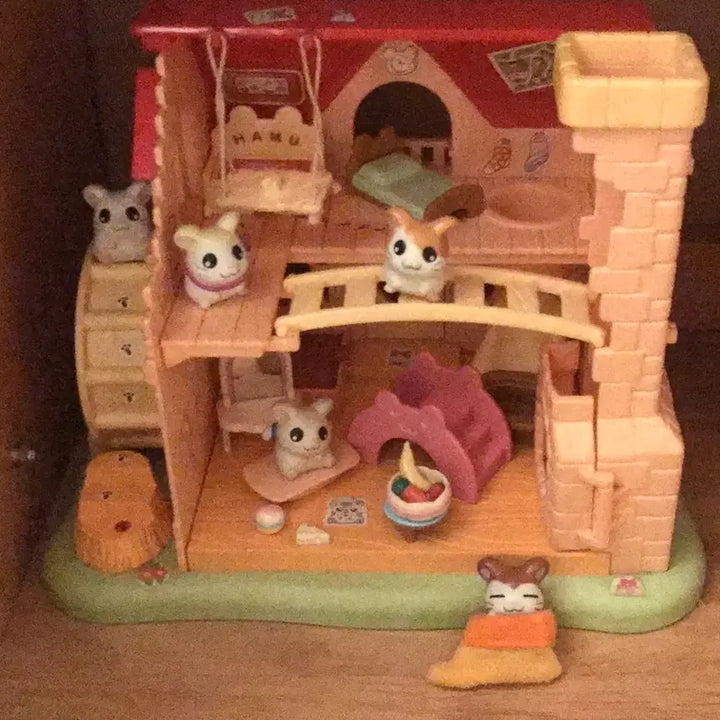 [BUNJANG] Rare Japanese Hamtaro House Figure Set (2002-2003) / 레어! 일본 고전 2002 2003 햄토리 하우스 집 피규어 인형 세트